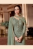 Sea green georgette embroidered sharara suit  4525